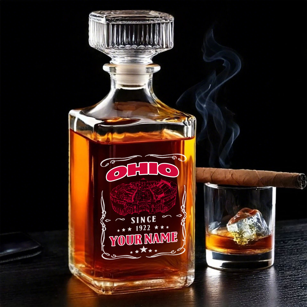 Ohio Stadium-Ohio State Buckeyes Football Whiskey Bottle Decanter