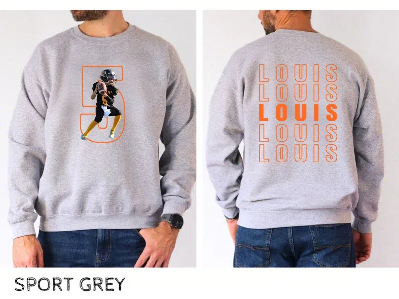 Matching Game Day Tees For Dad & Kids – Custom Football Photo Shirts For Team Spirit!