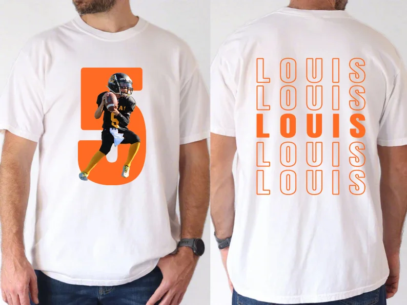 Matching Game Day Tees For Dad & Kids – Custom Football Photo Shirts For Team Spirit!