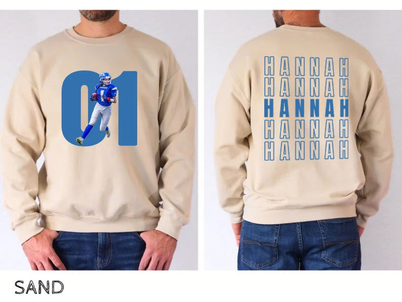 Matching Game Day Tees For Dad & Kids – Custom Football Photo Shirts For Team Spirit!