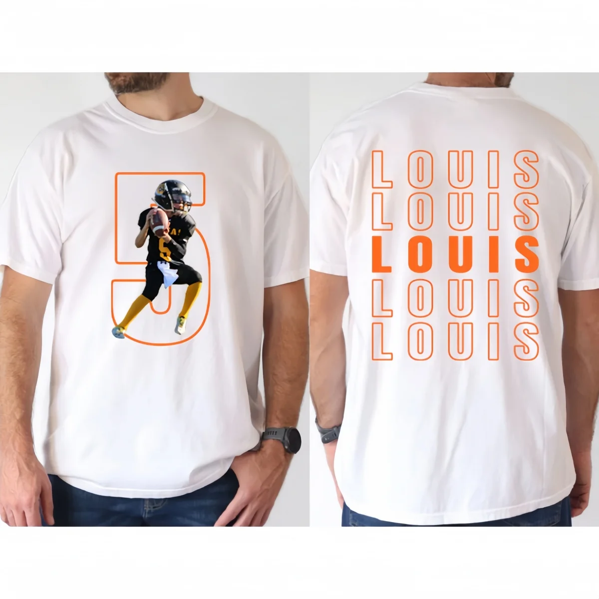 Matching Game Day Tees For Dad & Kids – Custom Football Photo Shirts For Team Spirit!