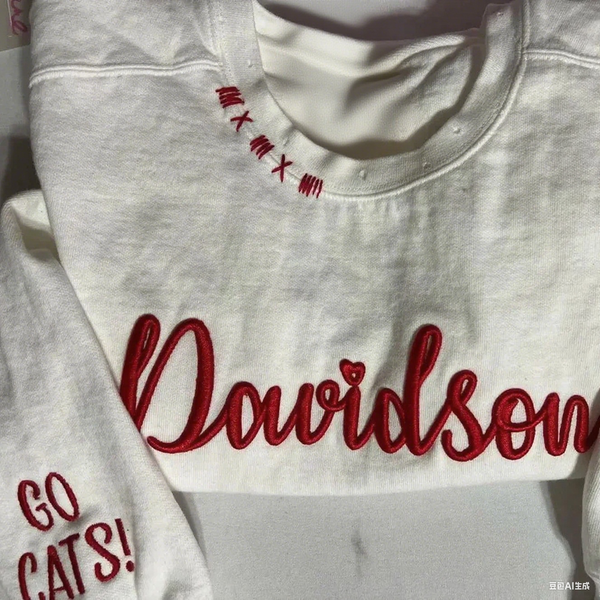 Personalization VINTAGE 3D Embroidery Unisex Hand Distressed Crew