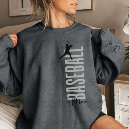 Personalized Modern Baseball T-shirt With Baseball Player's Name On The Sleeve