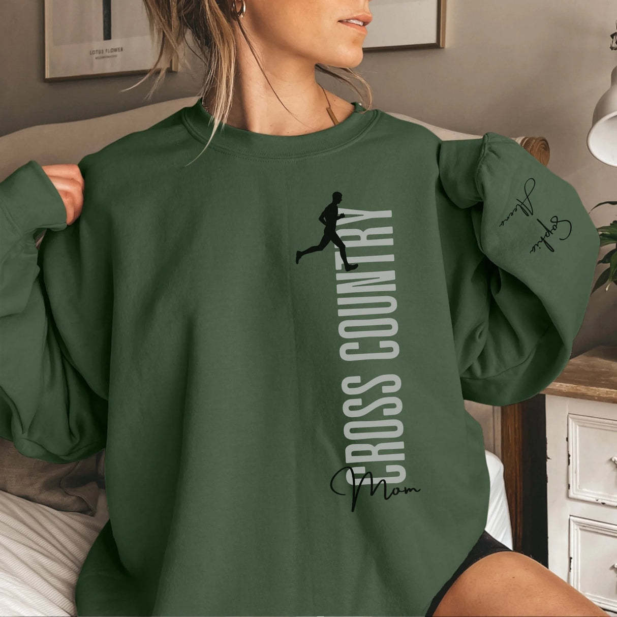 Personalized Cross Country T-Shirt With The Trail Runner's Name Printed On The Sleeve