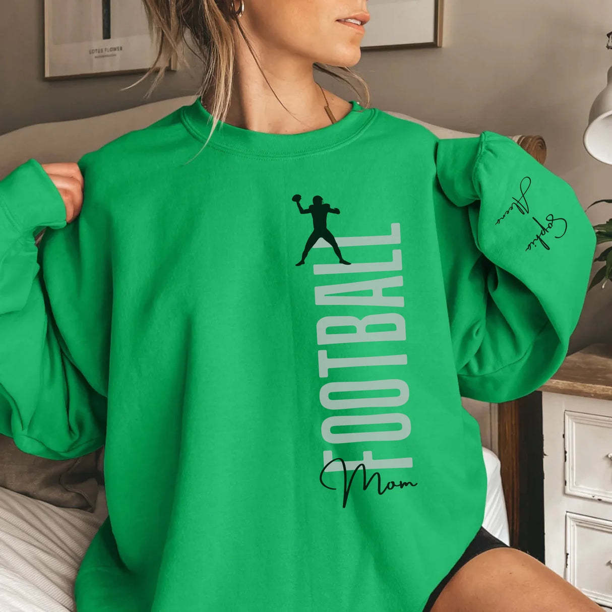 Personalized Modern Football T-shirt With Football Player's Name On The Sleeve