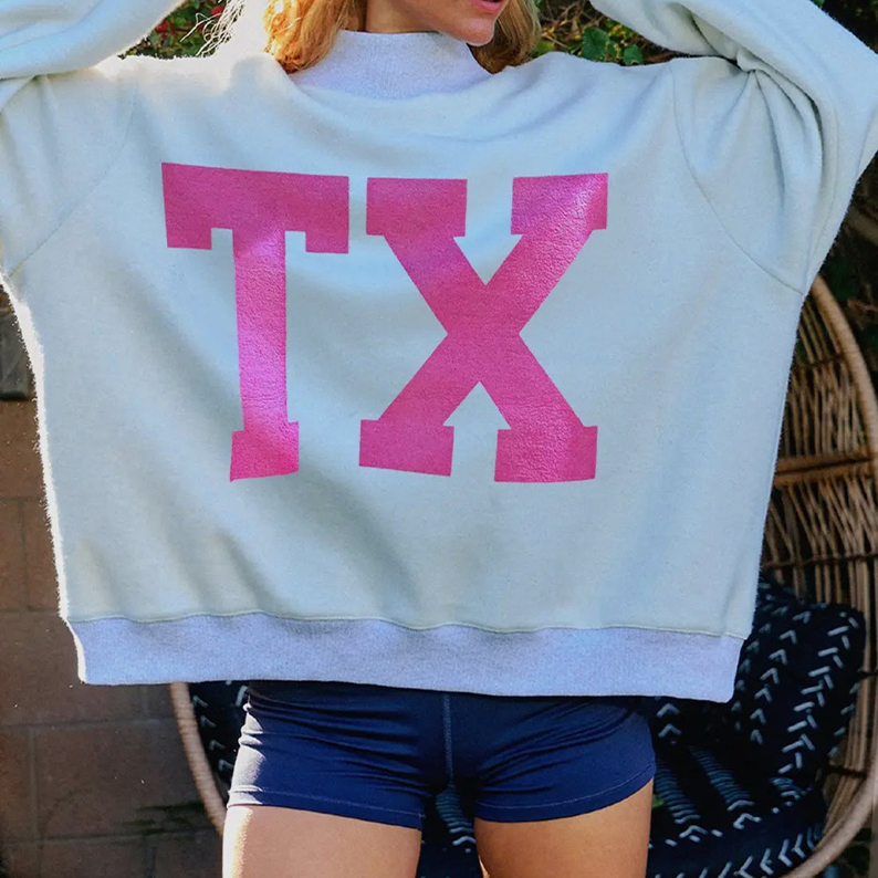 Personalized Texas Reversible Mockneck