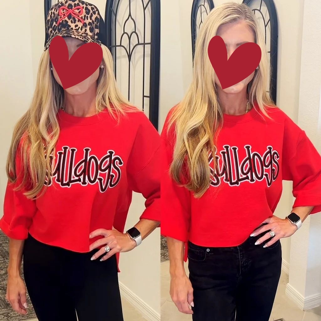 Custom Cropped Double 3D Puff Embroidered Sweatshirt