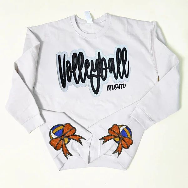 Customized Balls Glitter Sweatshirt Mama Sweatshirt with Sporty Bow – Gifts For Sports Lovers