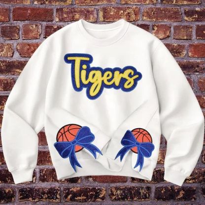 Customized Balls Glitter Sweatshirt Mama Sweatshirt with Sporty Bow – Gifts For Sports Lovers