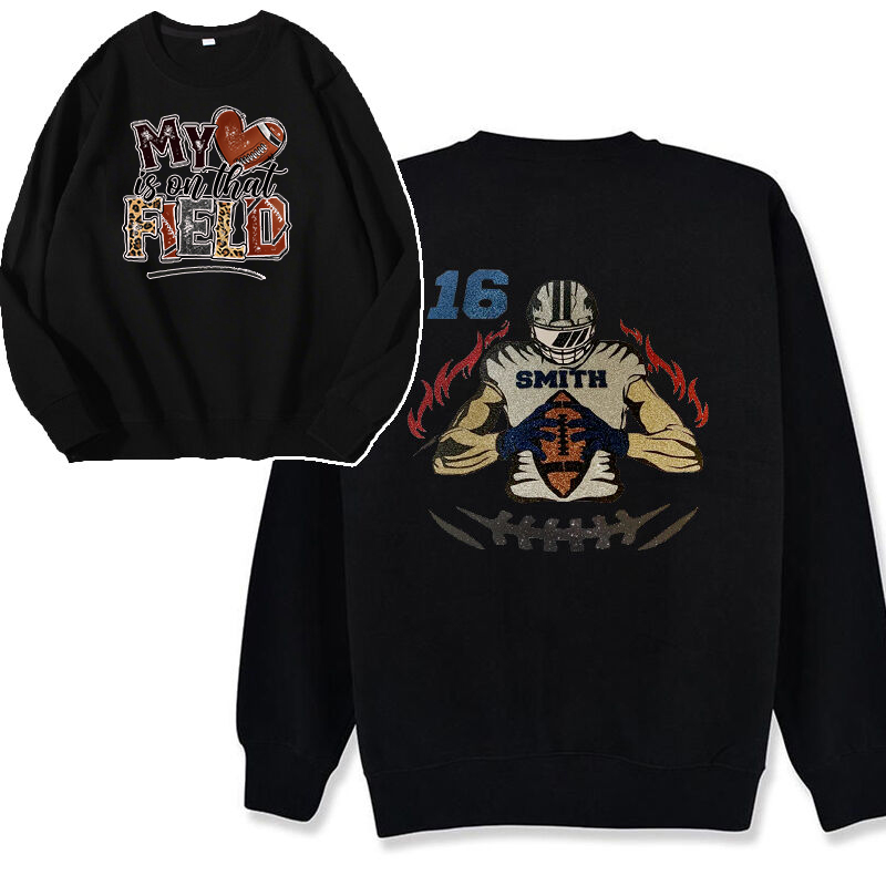 My Heart Is On That Field Game Day Shirt - Football Glitter Shirt