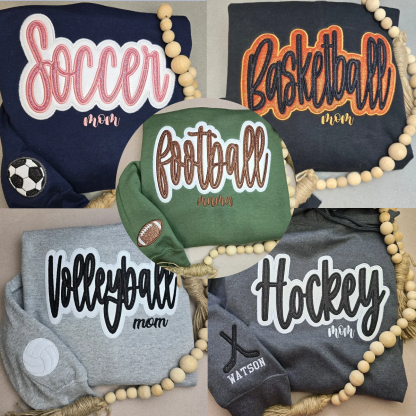 Customized Balls Glitter Sweatshirt Mama Sweatshirt with Sporty Bow – Gifts For Sports Lovers