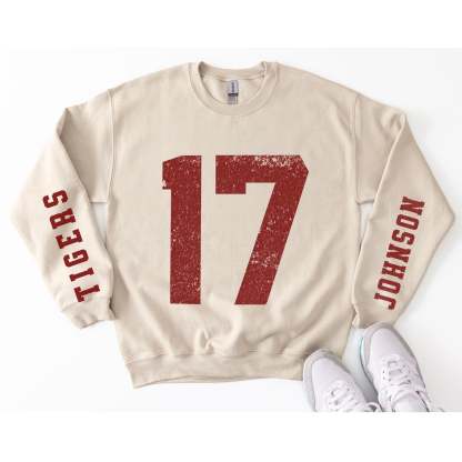 Custom Number Sweatshirt, Baseball Mom, Football Mama Sweater, Sports Number, Personalized Game Day