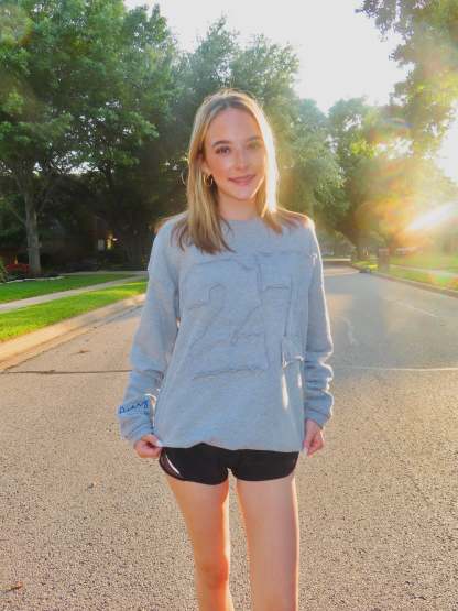 Custom Graduation Year Or Player Number Sweatshirt-Personalized Sleeves For School Spirit, Sports, Or Activities