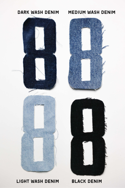 Custom Denim Name/Number Patchwork Sweatshirt