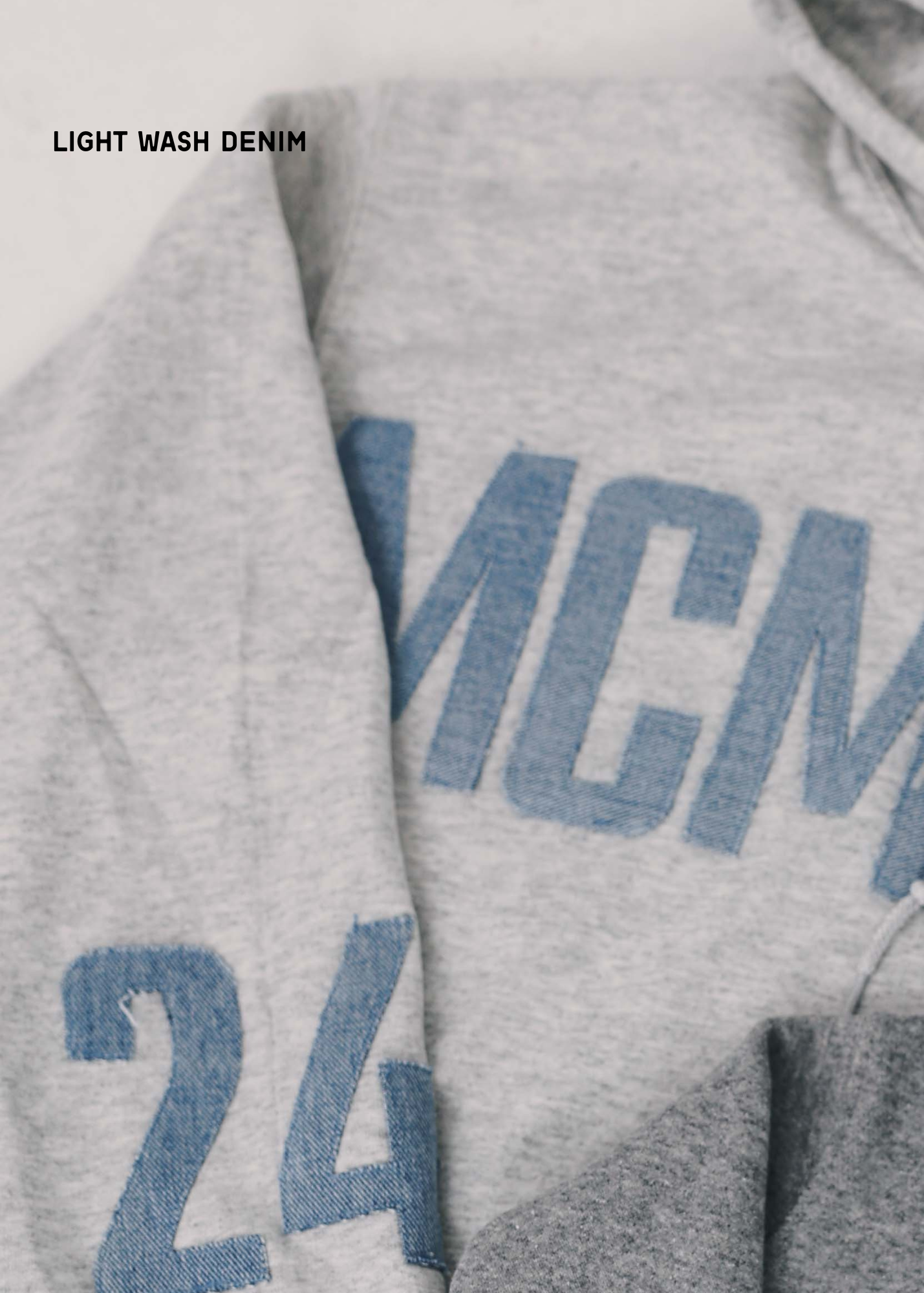 Custom Denim Name/Number Patchwork Sweatshirt