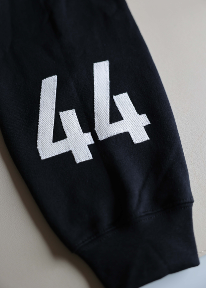 Custom Denim Name/Number Patchwork Sweatshirt