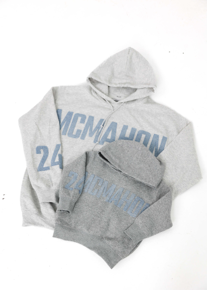 Custom Denim Name/Number Patchwork Sweatshirt