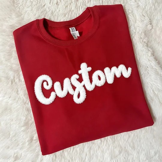 Custom Oversized Team Chenille Embroidered Sweatshirt