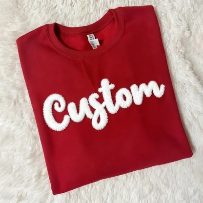 Custom Oversized Team Chenille Embroidered Sweatshirt