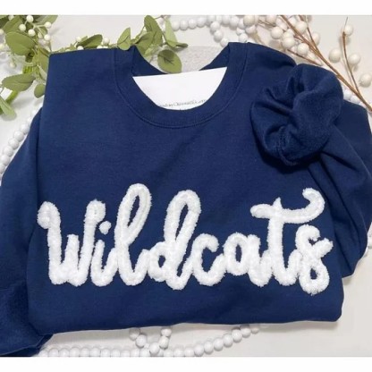 Custom Oversized Team Chenille Embroidered Sweatshirt