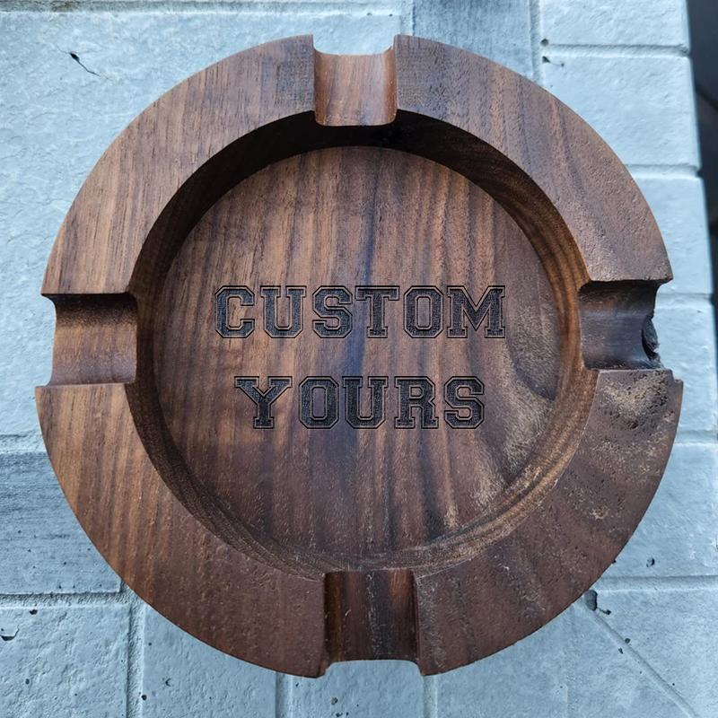 Custom Stadium Walnut Cigar Ash Tray
