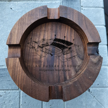 Milan Puskar Stadium Walnut Cigar Ash Tray