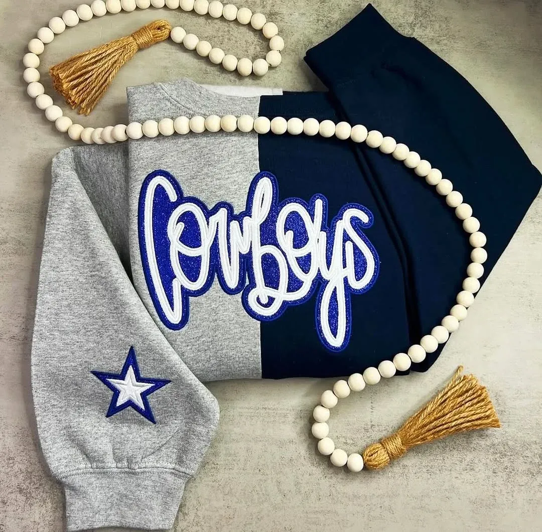 Custom Glittered Split Sweatshirt