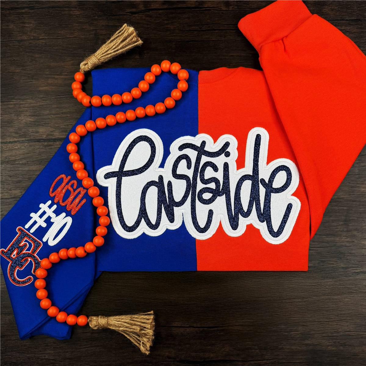 Custom Glittered Split Sweatshirt