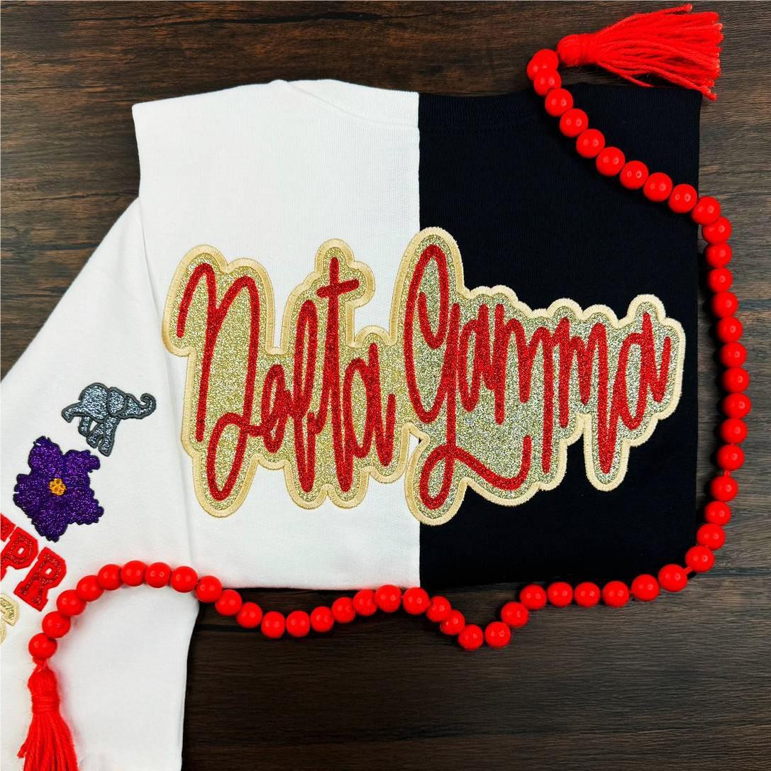 Custom Glittered Split Sweatshirt