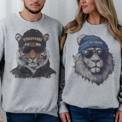 Custom Spirit Animal Football Sweatshirt – City Team Game Day Pullover