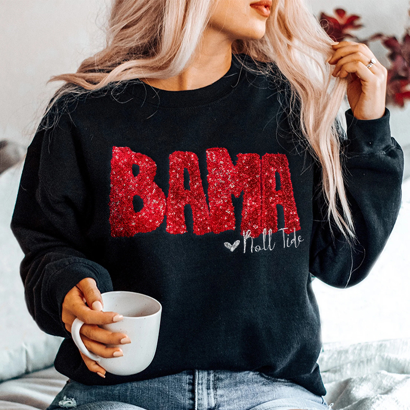 Personalized Sequin Applique Gameday Sweatshirt