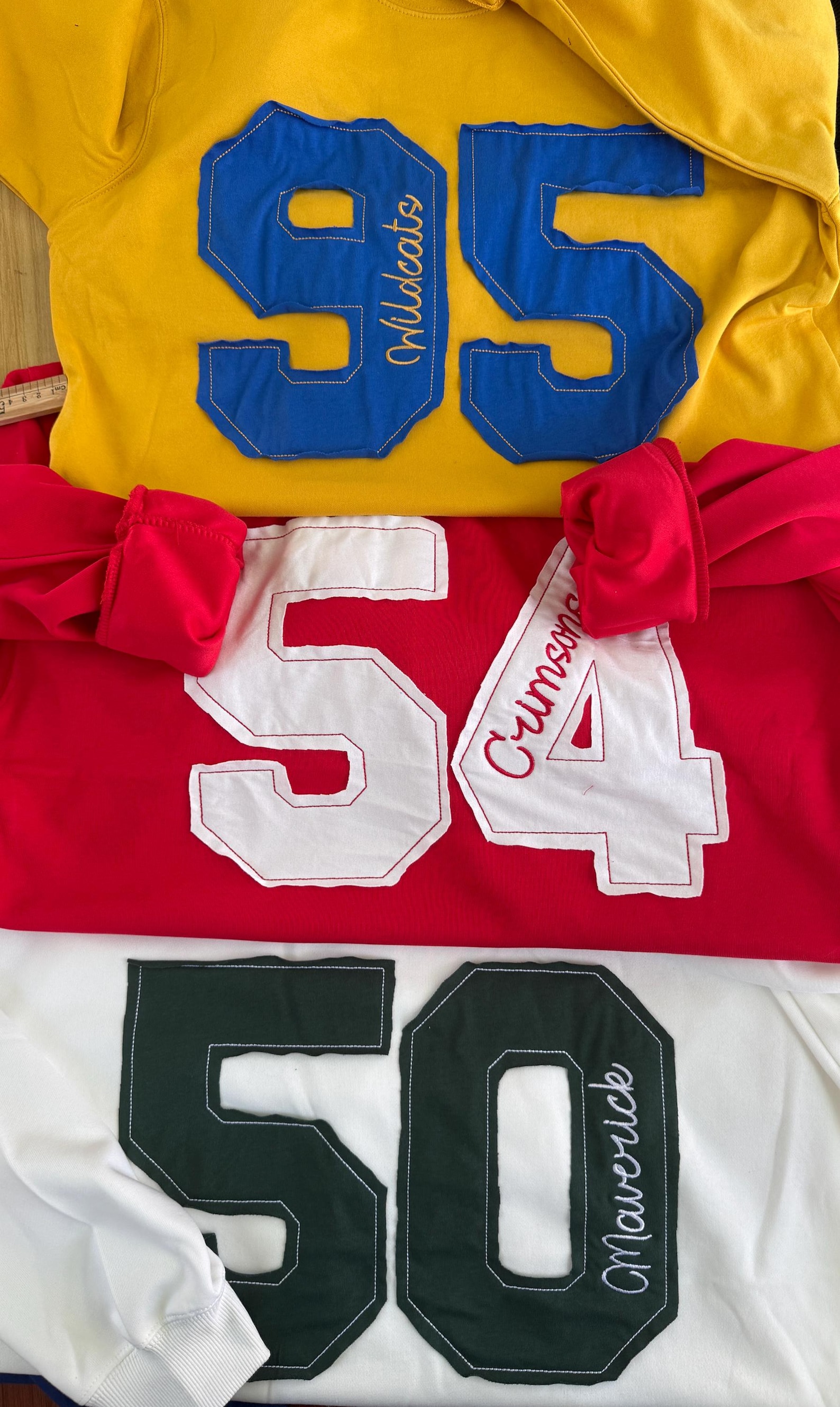 Custom Embroidered Sports Number Crewneck Sweatshirt