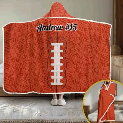 Custom Snuggle Hoodie Blanket - Personalized Birthday Sport Gifts For Sports Fans, Sports Lovers - Born To Cheer Loud