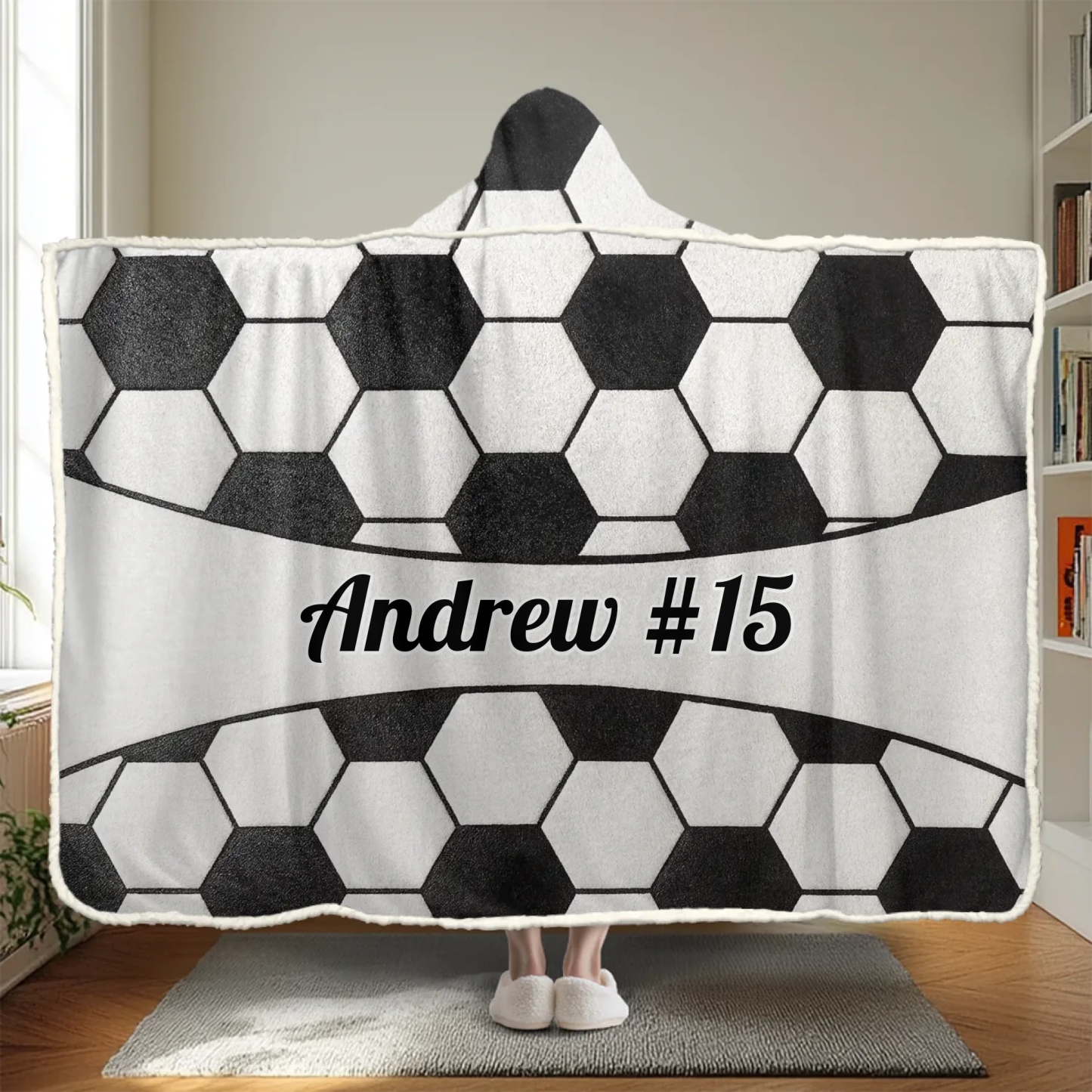 Custom Snuggle Hoodie Blanket - Personalized Birthday Sport Gifts For Sports Fans, Sports Lovers - Born To Cheer Loud