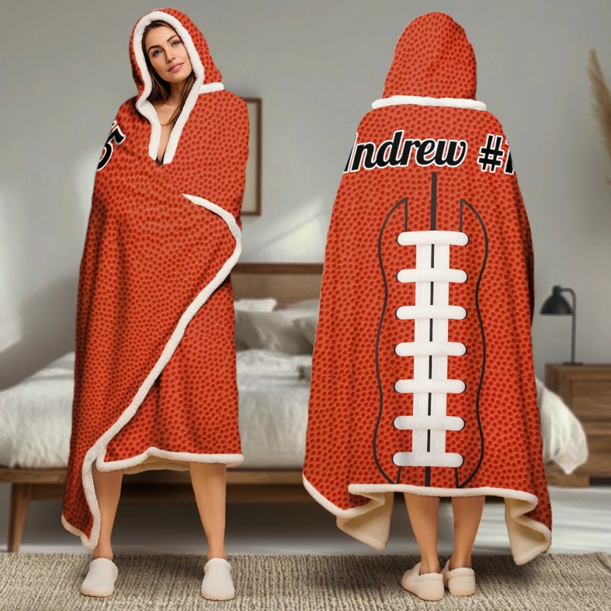 Custom Snuggle Hoodie Blanket - Personalized Birthday Sport Gifts For Sports Fans, Sports Lovers - Born To Cheer Loud