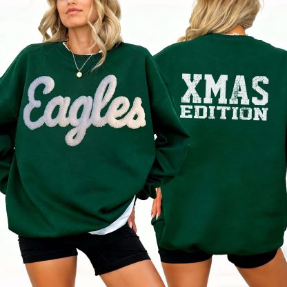 Custom Classic Oversized Team Chenille Embroidered Sweatshirt – XMAS LIMITED EDITION