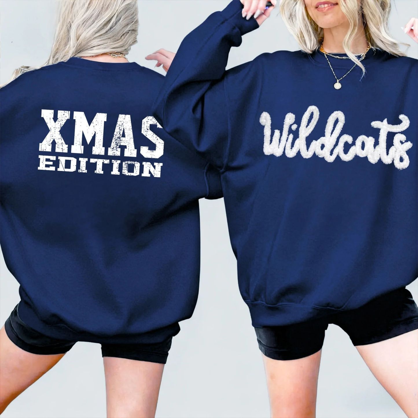 Custom Classic Oversized Team Chenille Embroidered Sweatshirt – XMAS LIMITED EDITION