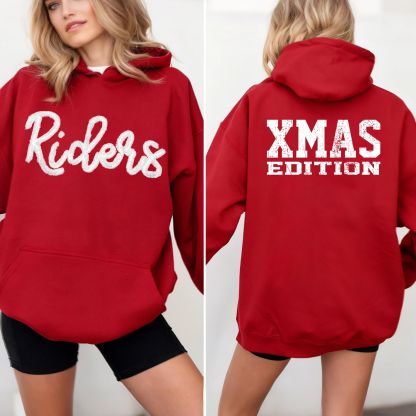 Custom Classic Oversized Team Chenille Embroidered Sweatshirt – XMAS LIMITED EDITION