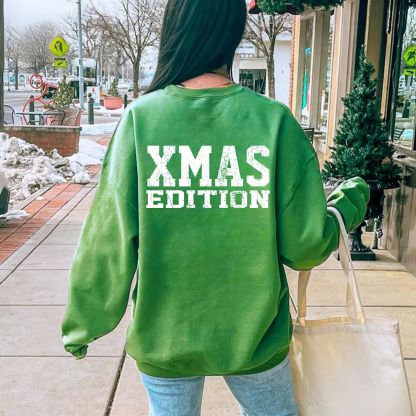 Custom Classic Oversized Team Chenille Embroidered Sweatshirt – XMAS LIMITED EDITION