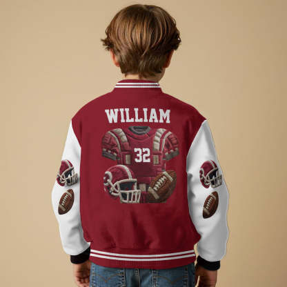 Love Football - Personalized Football Varsity Jacket
