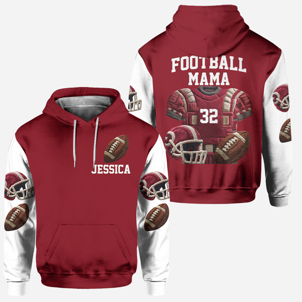 Proud Football Mama, Grandma- Personalized Football Hoodie And Leggings