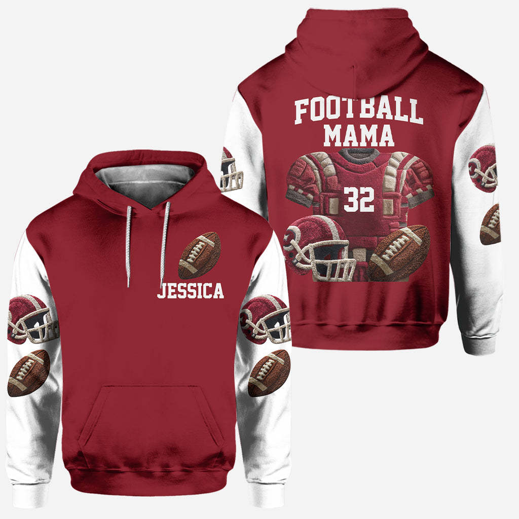 Proud Football Mama, Grandma- Personalized Football Hoodie And Leggings