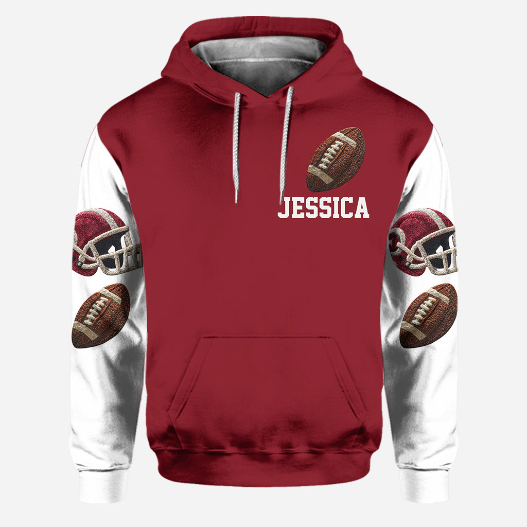 Proud Football Mama, Grandma- Personalized Football Hoodie And Leggings