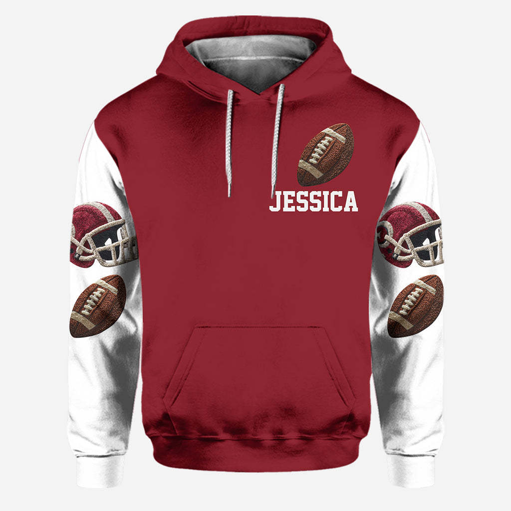 Proud Football Mama, Grandma- Personalized Football Hoodie And Leggings