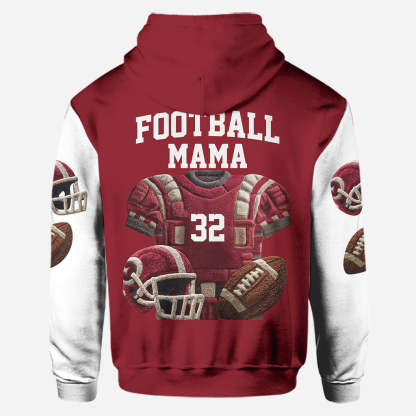 Proud Football Mama, Grandma- Personalized Football Hoodie And Leggings
