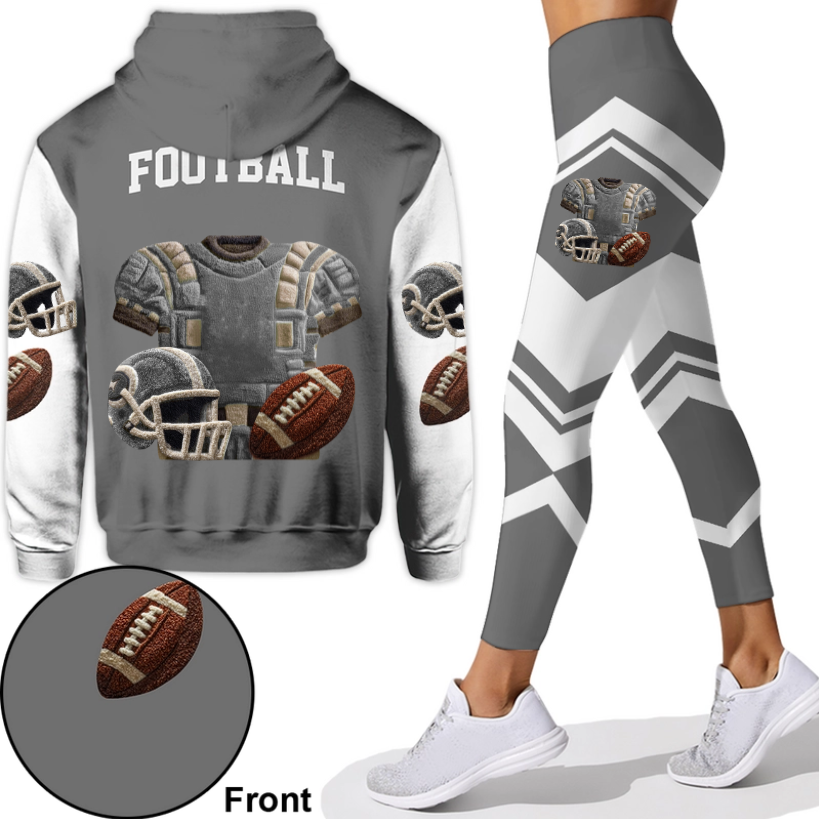 Proud Football Mama, Grandma- Personalized Football Hoodie And Leggings