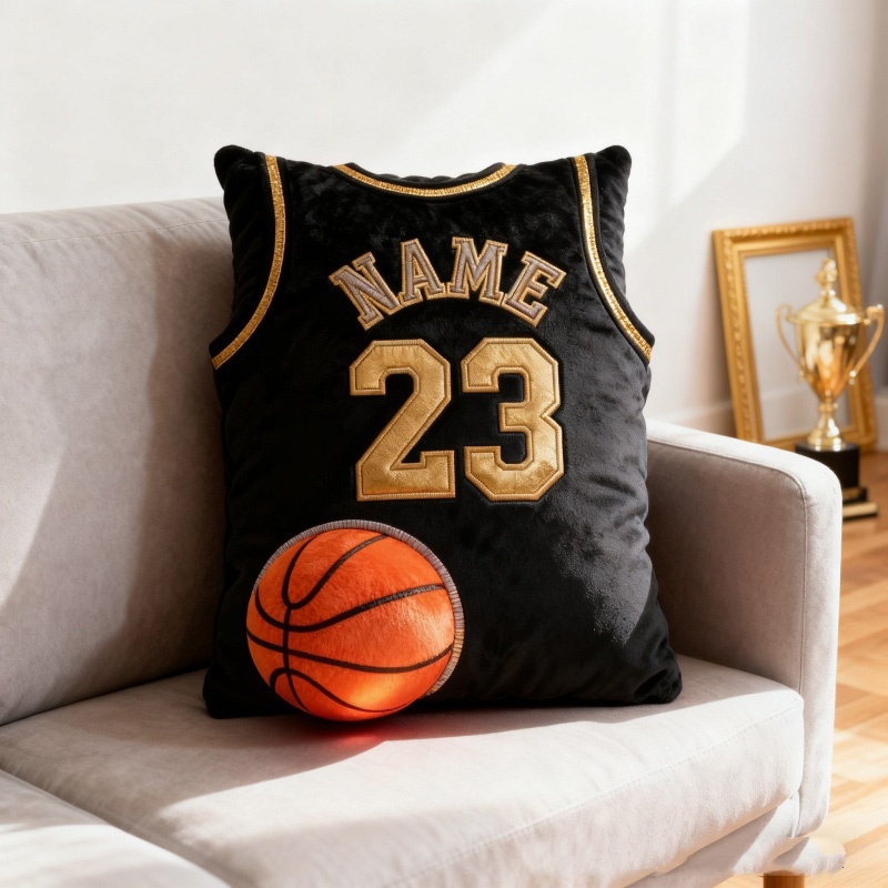 Personalized Graphic3dprint Basketball Jersey Pillow With Custom Name And Number For Fans