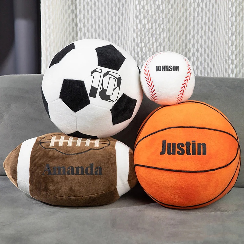 Personalized Sports Throw Pillow With Custom Text For Fans