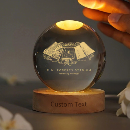 M. M. Roberts Stadium 3D Spherical Crystal Lamp