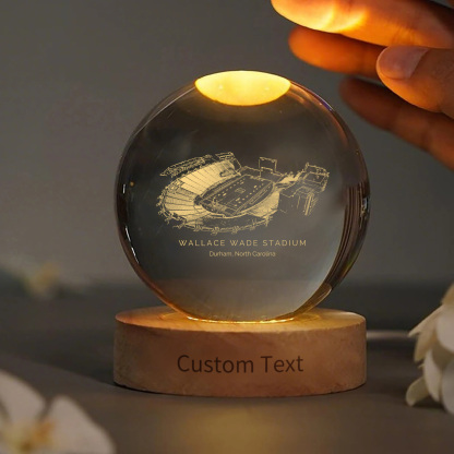 Wallace Wade Stadium 3D Spherical Crystal Lamp